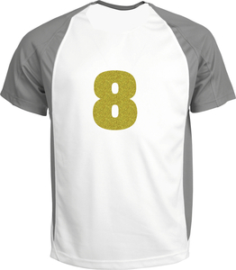 Set Rugnummers van Strijkletters Aachen Glitter Gold Glitter 451 - afb. 1