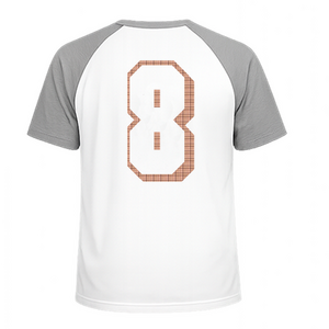 Set Rugnummers van Strijkletters Flash Design Ruit Beige - afb. 1