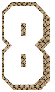 Set Rugnummers van Strijkletters Flash Design Slang - afb. 2