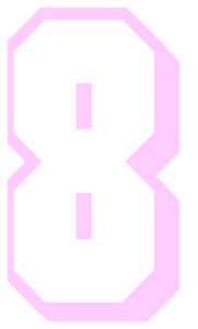 Set Rugnummers van Strijkletters Flash Metallics Roze Metallic - afb. 2