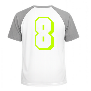 Set Rugnummers van Strijkletters Flash Flock Neon Geel - afb. 1