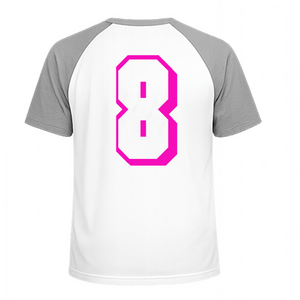 Set Rugnummers van Strijkletters Flash Flock Neon Roze - afb. 1