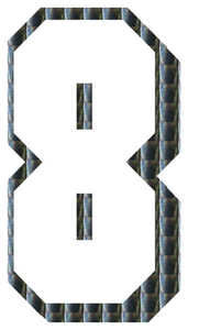 Set Rugnummers van Strijkletters Flash Holografische Zwart - afb. 2