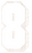 Set Rugnummers van Strijkletters Flash Glitter White Glitter 444 - afb. 2