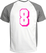 Set Rugnummers van Strijkletters Flash Glow in the Dark Roze - afb. 1