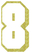 Set Rugnummers van Strijkletters Flash Glitter Coronado Gold - afb. 2