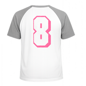 Set Rugnummers van Strijkletters Flash Glitter Neon Pink Glitter 448 - afb. 1