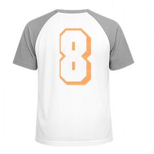 Set Rugnummers van Strijkletters Flash Glitter Neon Orange Glitter 449 - afb. 1