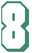 Set Rugnummers van Strijkletters Flash Glitter Emerald Glitter 427 - afb. 2