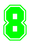 Set Rugnummers van Strijkletters SF Flex Neon Groen - afb. 2
