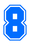 Set Rugnummers van Strijkletters SF Flex Licht Blauw - afb. 2