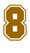 Set Rugnummers van Strijkletters SF Flex Antique Goud - afb. 2