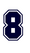 Set Rugnummers van Strijkletters SF Flock Navy Blauw - afb. 2
