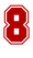Set Rugnummers van Strijkletters SF Flock Donker Rood - afb. 2