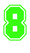 Set Rugnummers van Strijkletters SF Flock Neon Groen - afb. 2