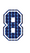 Set Rugnummers van Strijkletters SF Holografische Blauw - afb. 2