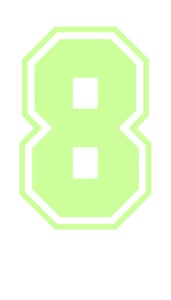 Set Rugnummers van Strijkletters SF Glow in the Dark - afb. 2