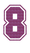 Set Rugnummers van Strijkletters SF Glitter Roze - afb. 2
