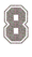 Set Rugnummers van Strijkletters SF Glitter Regenboog - afb. 2