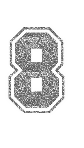 Set Rugnummers van Strijkletters SF Glitter Silver 450 - afb. 2