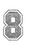 Set Rugnummers van Strijkletters SF Glitter Silver 450 - afb. 2