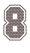 Set Rugnummers van Strijkletters SF Design Luipaard - afb. 2
