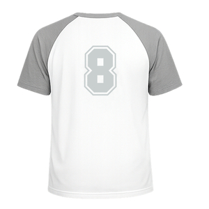 Set Rugnummers van Strijkletters SF Polyester Ondergrond Zilver - afb. 1