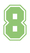 Set Rugnummers van Strijkletters SF Polyester Ondergrond Neon Groen - afb. 2