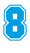 Set Rugnummers van Strijkletters SF Polyester Ondergrond Blauw - afb. 2