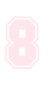 Set Rugnummers van Strijkletters SF Flex Pastel Roze - afb. 2