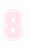 Set Rugnummers van Strijkletters SF Flex Pastel Roze - afb. 2