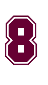 Set Rugnummers van Strijkletters SF Flex Burgundy - afb. 2