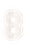 Set Rugnummers van Strijkletters SF Glitter White Glitter 444 - afb. 2