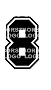 Set Rugnummers van Strijkletters SF Flex BORSTLOGO - afb. 2