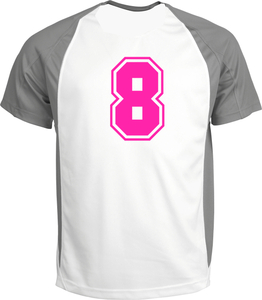 Set Rugnummers van Strijkletters SF Glow in the Dark Roze - afb. 1