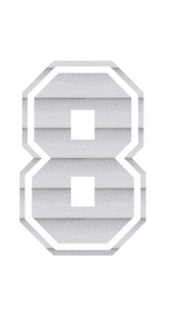 Set Rugnummers van Strijkletters SF Glitter Rainbow White 488 - afb. 2