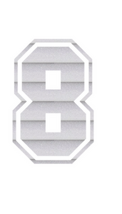 Set Rugnummers van Strijkletters SF Glitter Rainbow White 488 - afb. 2