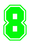 Set Rugnummers van Strijkletters SF Glow in the Dark Groen - afb. 2