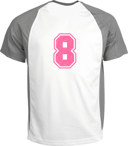 Set Rugnummers van Strijkletters SF Glitter Neon Pink Glitter 448 - afb. 1