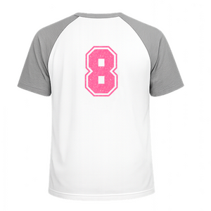 Set Rugnummers van Strijkletters SF Glitter Neon Pink Glitter 448 - afb. 1