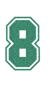 Set Rugnummers van Strijkletters SF Glitter Emerald Glitter 427 - afb. 2