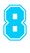Set Rugnummers van Strijkletters SF Glow in the Dark Blauw - afb. 2