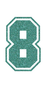 Set Rugnummers van Strijkletters SF Glitter Jade Glitter 482 - afb. 2