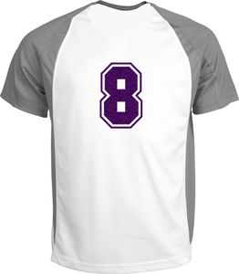 Set Rugnummers van Strijkletters SF Glitter Purple Glitter 424 - afb. 1