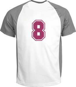 Set Rugnummers van Strijkletters SF Glitter Pink Glitter 457 - afb. 1