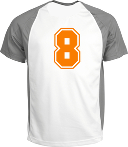 Set Rugnummers van Strijkletters SF Glow in the Dark Oranje - afb. 1