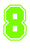 Set Rugnummers van Strijkletters SF Metallics Lime Metallic - afb. 2