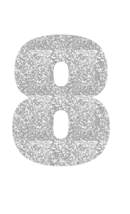 Set Tas nummers Strijkletters Aachen Glitter Silver 450 - afb. 2