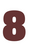 Set Tas nummers Strijkletters Aachen Flock Burgundy - afb. 2