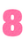 Set Tas nummers Strijkletters Aachen Glitter Neon Pink Glitter 448 - afb. 2